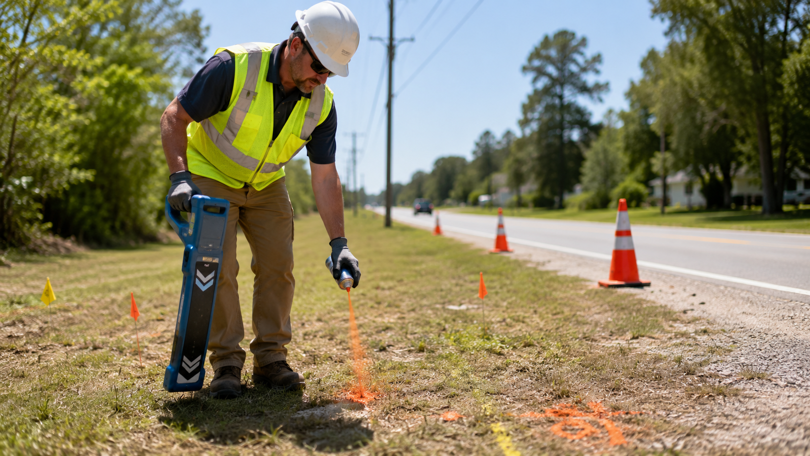 Utility locating before excavation